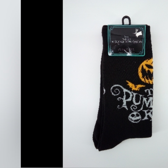 NWT Tim Burton Disney's The Night Before Christmas Socks Black Pumpkin 6-12 - Picture 6 of 6